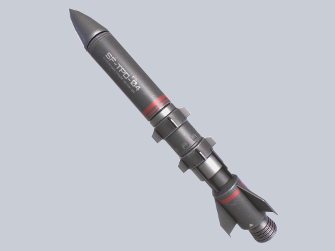 Scifi torpedo Model 3D