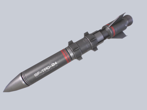 Scifi torpedo 3D-Modell
