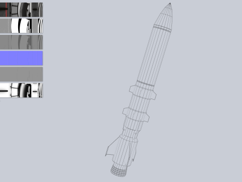 Scifi torpedo 3D-Modell