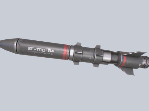 Scifi torpedo 3D-Modell