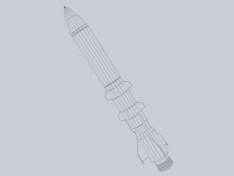 Scifi torpedo 3D-Modell
