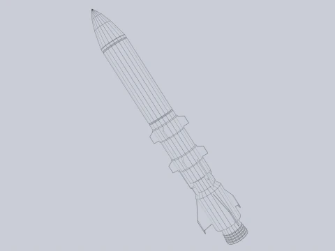 Siluro fantascientifico Modello 3D