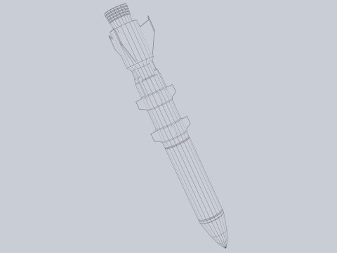 Scifi torpedo 3D-Modell
