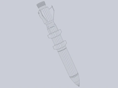 Siluro fantascientifico Modello 3D