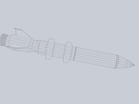 Scifi torpedo 3D-Modell