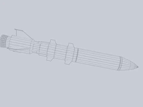 Siluro fantascientifico Modello 3D
