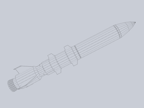 Scifi torpedo 3D-Modell