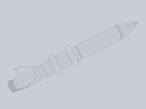 Siluro fantascientifico Modello 3D