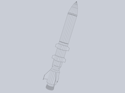 Scifi torpedo 3D-Modell