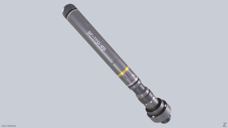 Scifi torpedo 3D Model .c4d .max .obj .3ds .fbx .stl .blend 