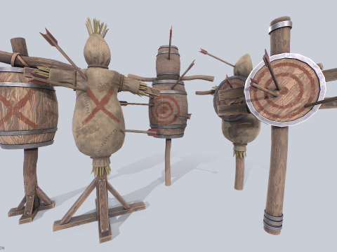 Training dummy collection 3D Model