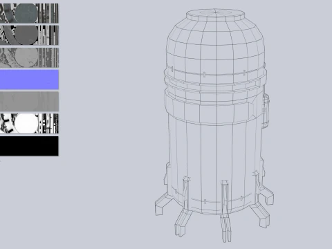 Sci fi gas tank 3D Model