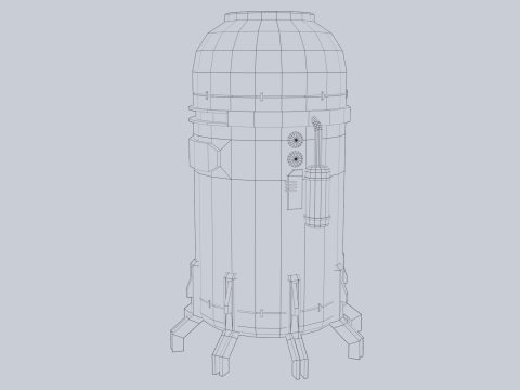 Sci fi gas tank 3D Модель
