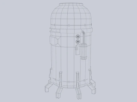 Sci fi gas tank 3D Model