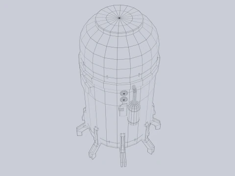 Sci fi gas tank 3D Model