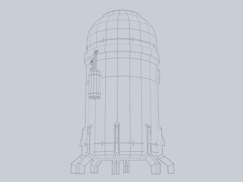 Sci fi gas tank 3D Модель