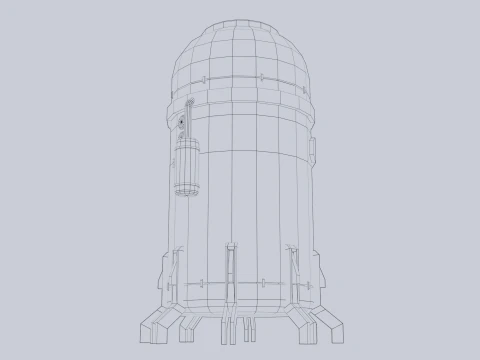 Sci fi gas tank 3D Model