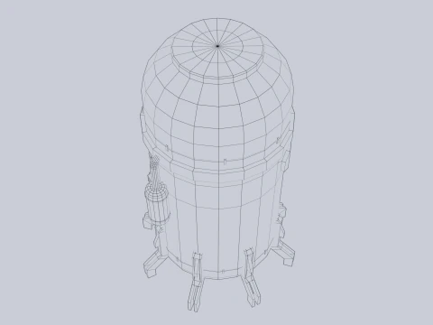 Sci fi gas tank 3D Model