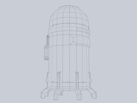Sci fi gas tank 3D Модель
