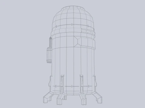Sci fi gas tank 3D Model