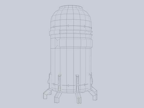 Sci fi gas tank 3D Модель