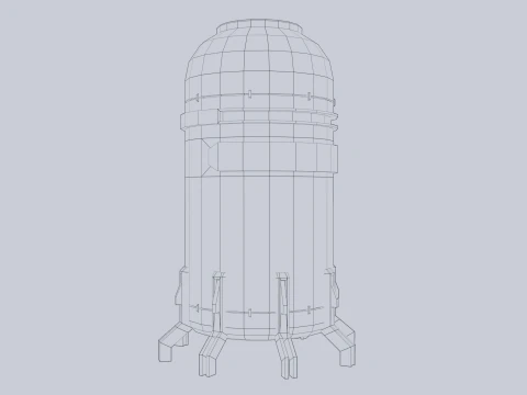 Sci fi gas tank 3D Model