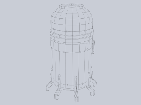 Sci fi gas tank 3D Модель