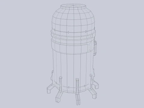 Sci fi gas tank 3D Model