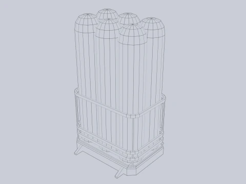 Sci fi gas tank 3D Model