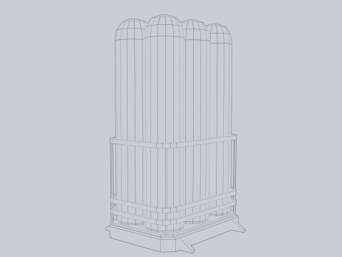 Sci fi gas tank 3D Model