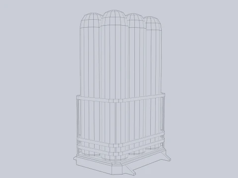 Sci fi gas tank 3D Model
