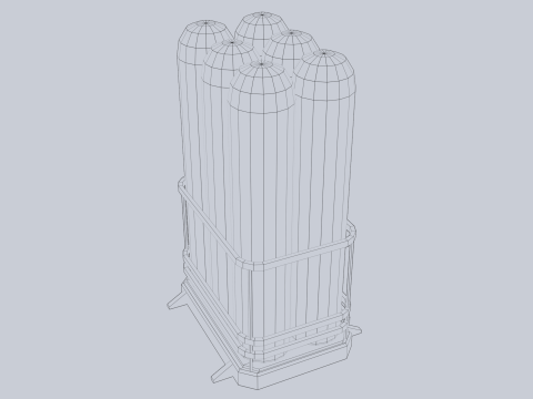 Sci fi gas tank 3D Model