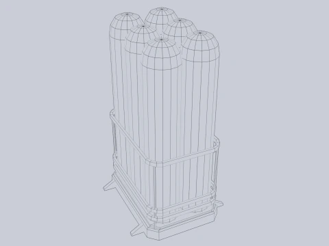 Sci fi gas tank 3D Model