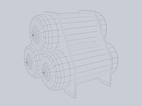 Sci fi gas tank Model 3D