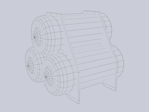 Sci fi gas tank 3D Model