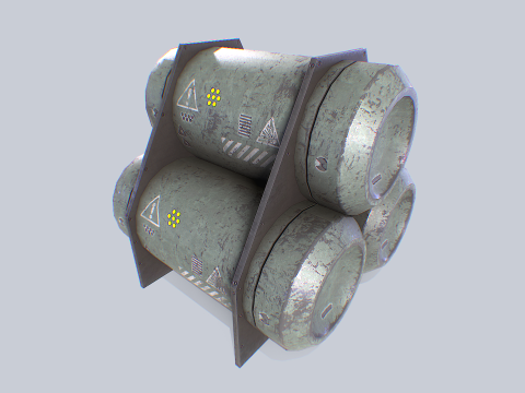 Sci fi gas tank Model 3D