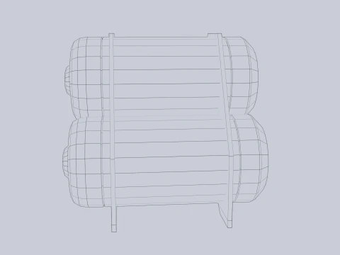 Sci fi gas tank 3D Model