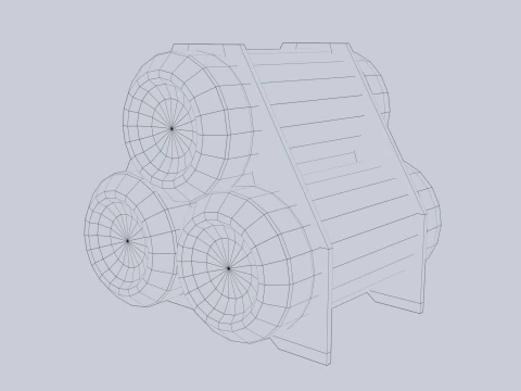 Sci fi gas tank 3D Model