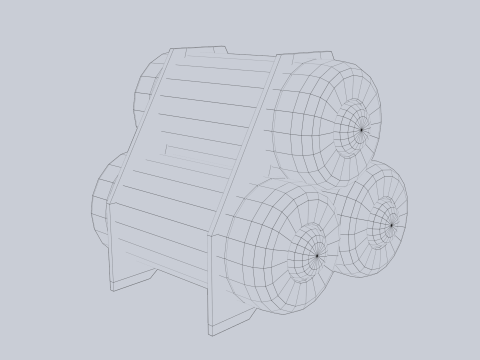 Sci fi gas tank Model 3D