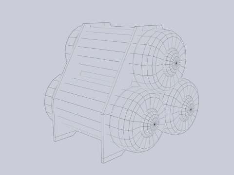 Sci fi gas tank 3D Model