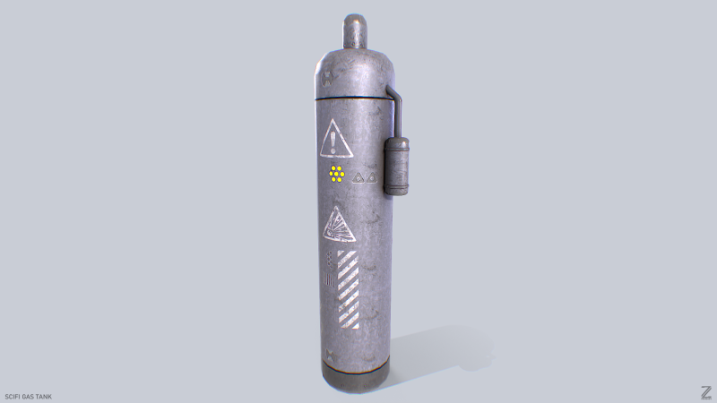 Sci fi gas tank Modello 3D .c4d .max .obj .3ds .fbx .stl .blend 