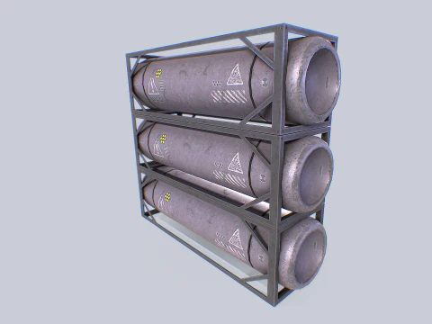 Sci fi gas tank collection 3D Model