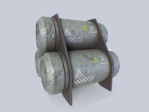 Sci fi gas tank collection 3D Model