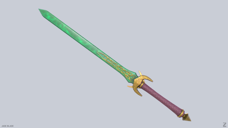 Jade blade 3D 模型 .c4d .max .obj .3ds .fbx .stl .blend 