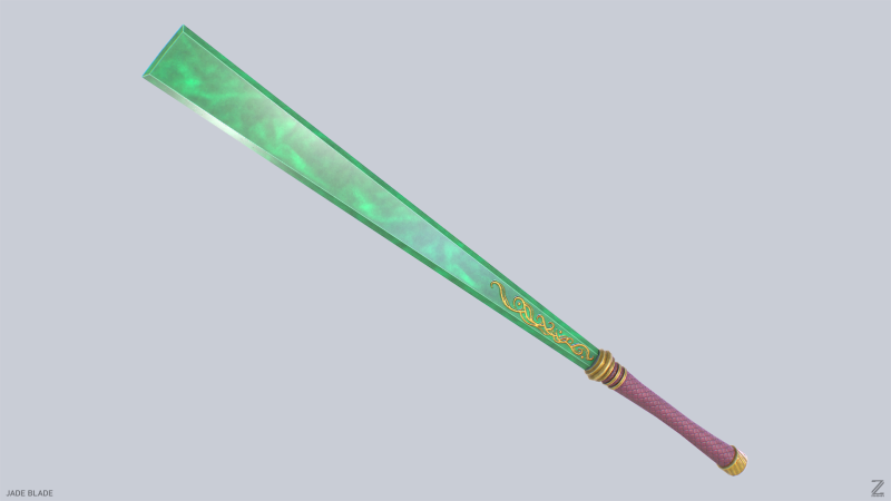 Jade blade 3D 모델 .c4d .max .obj .3ds .fbx .stl .blend 
