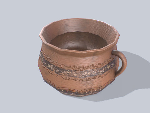 Clay pot 3D मॉडल