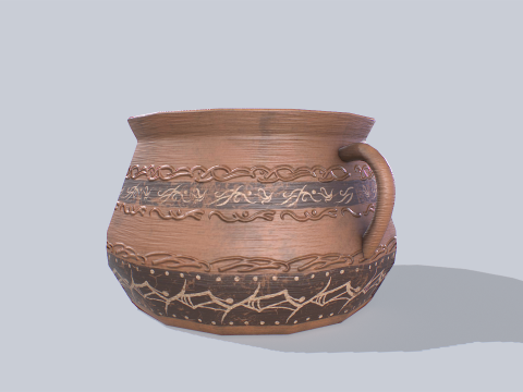Clay pot 3D मॉडल