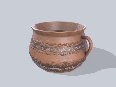 Clay pot 3D मॉडल