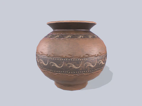 Clay pot collection 3D Model