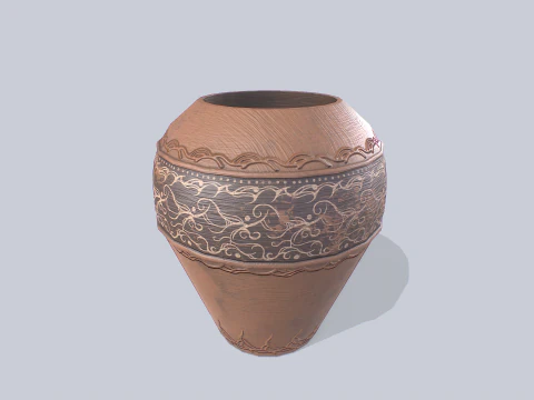Clay pot collection 3D Model